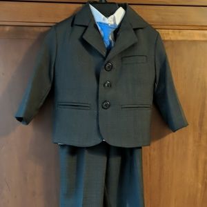 12-18 mo Charcoal Grey 5 piece Suit Set